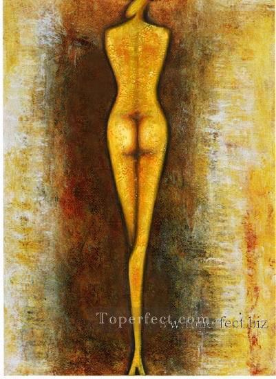 nude in yellow original decorated Oil Paintings